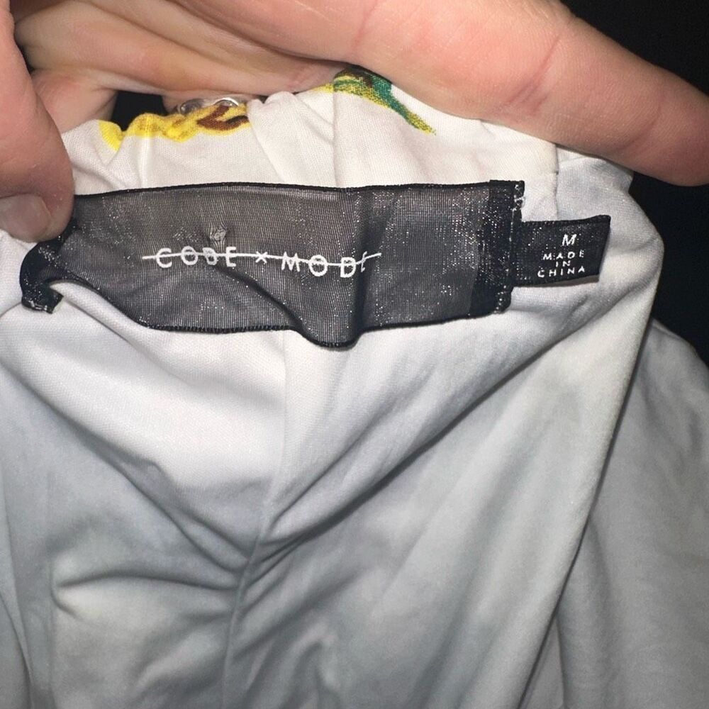 Code X Mode Luxe Lemon Print Kidcore Puffy Mini D… - image 3